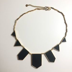 House of Harlow Black Leather Statement Necklace